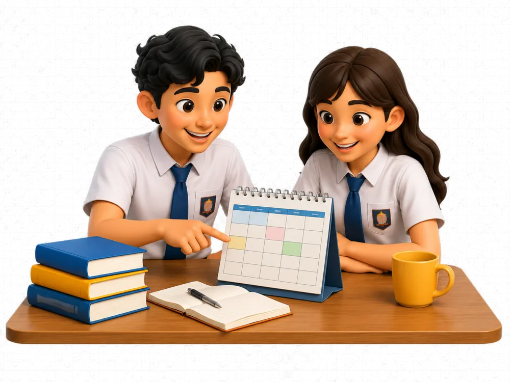 Siswa melihat kalender jadwal Try Out TKA Jawa Tengah